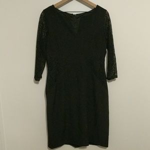 Adrianna Papell Black Long Sleeve Dress